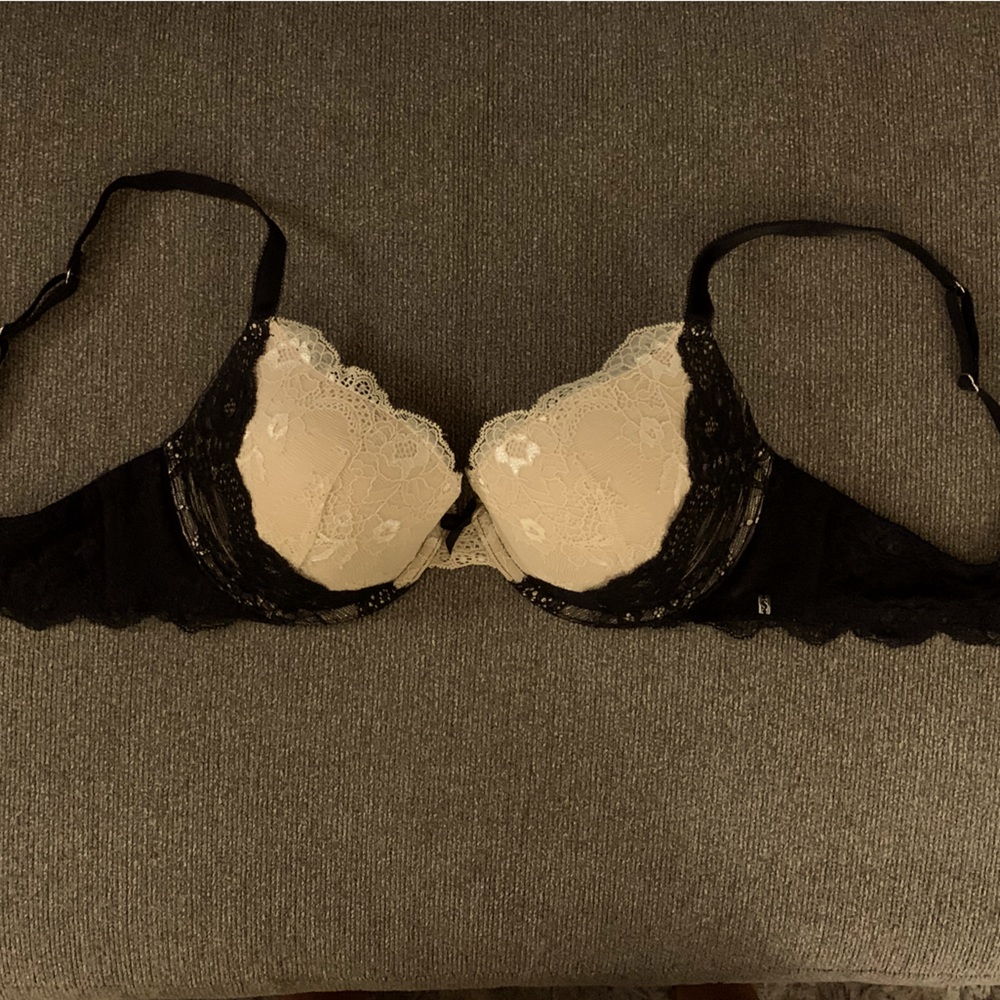 Scandale Paris Push-Up Bra, black and cream lace